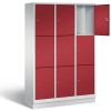Metal locker with 9 compartments - wide model (Polar)